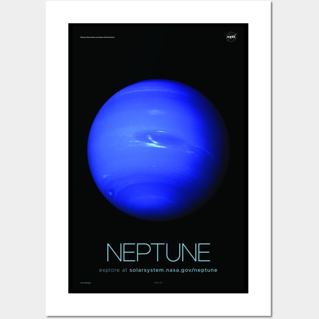 Neptune, God Of The Sea | Solar System & Beyond Wall Art by rocketshipretro